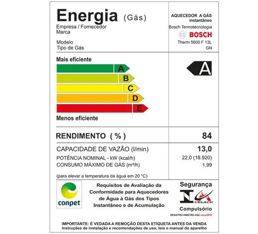 Aquecedor Bosch Therm 5600 F Digital - Vazão 13 Litros - Imagem 3